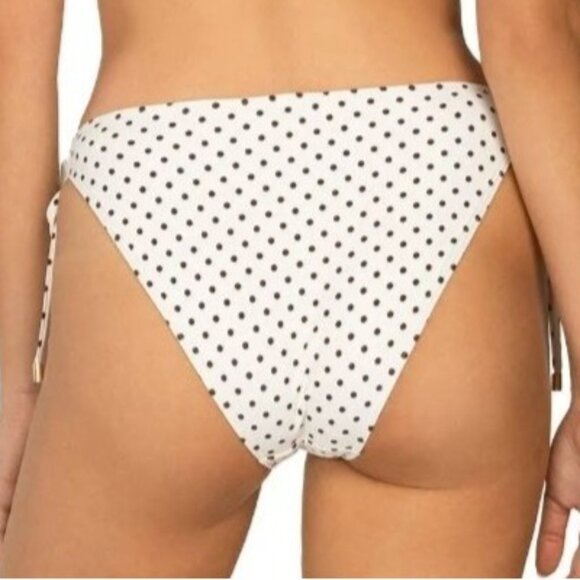 NEW Peony Polka Dot Side Tie Bikini Bottoms Biscotti Size 6 Adjustable Tie Sides - Picture 3 of 10